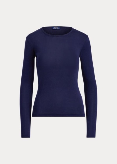 Women's Polo Ralph Lauren Cotton Long Sleeve T Shirts | 809635TIG